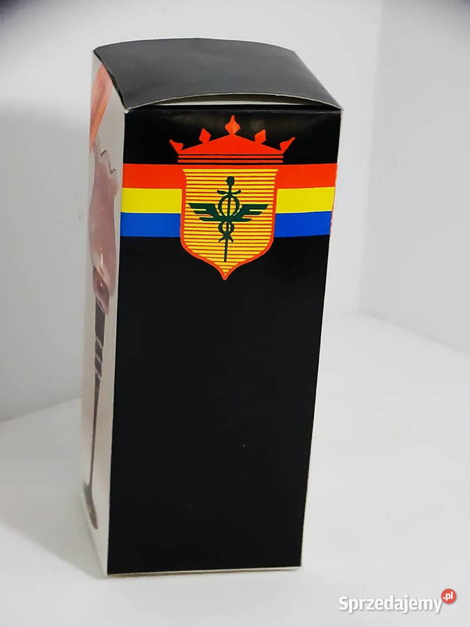 Szklany świecznik hurricane rubinowy vintage Biłgoraj