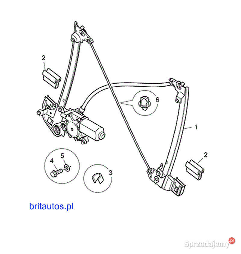 ROVER 75 PODNOŚNIK SZYBY KIEROWCY LEWY PRZÓD Poznań
