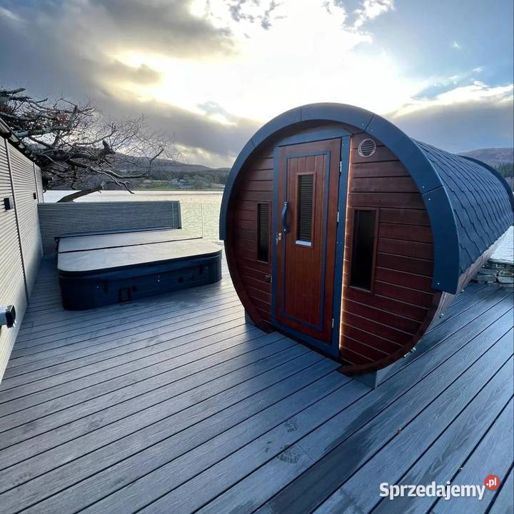 Luksusowa Sauna fińska Beczka ogrodowa 4m Ruska