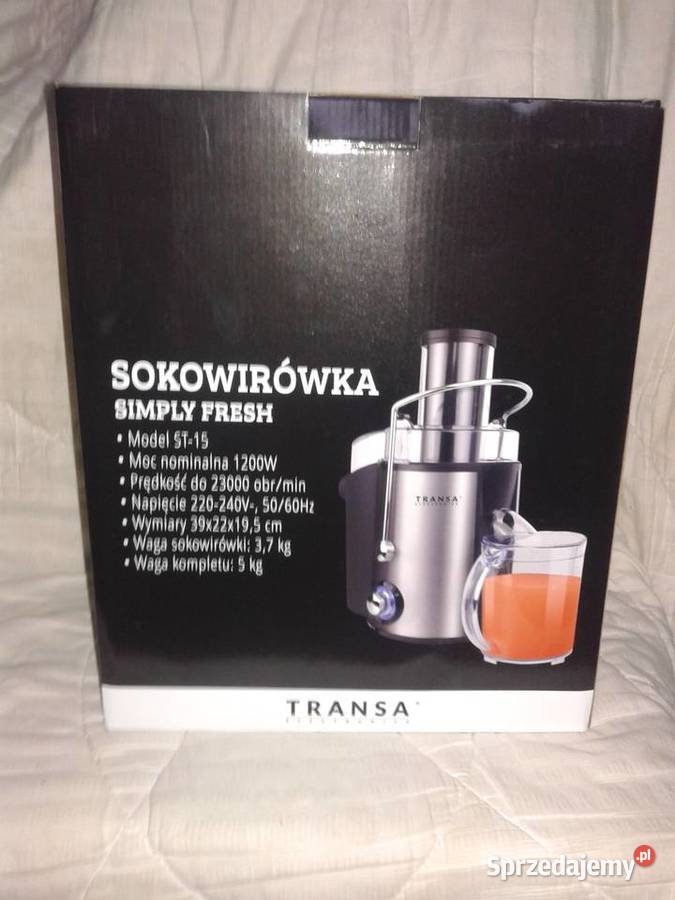 nowa sokowirówka TRANSA Simply Fresh moc 1200W AGD Ostrowiec Świętokrzyski
