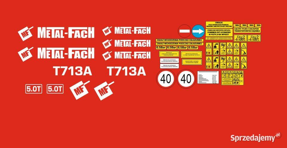 Naklejki MetaFach t713a i inne modele super Pozostałe