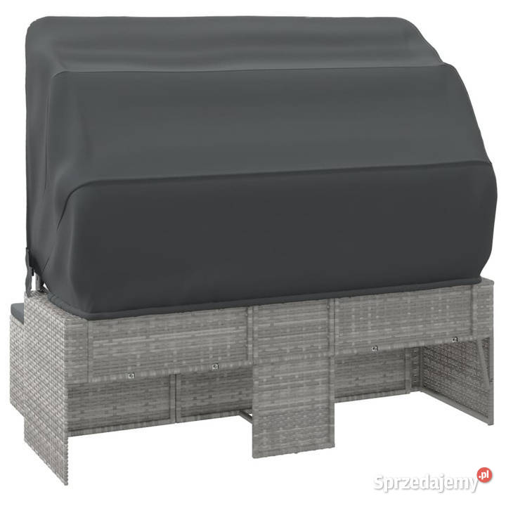 3os sofa ogrodowa z daszkiem i podnóżkiem szara Warszawa sprzedam