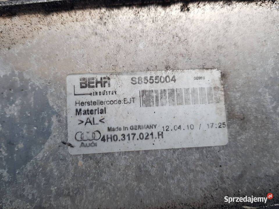CHŁODNICZKA OLEJU 4H0317021H AUDI A8 D4 Pozostałe Lipno sprzedam