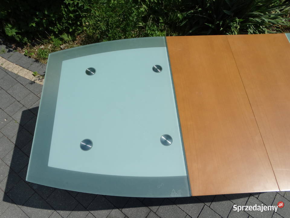 Zestaw mebli stół szklanodrewniany