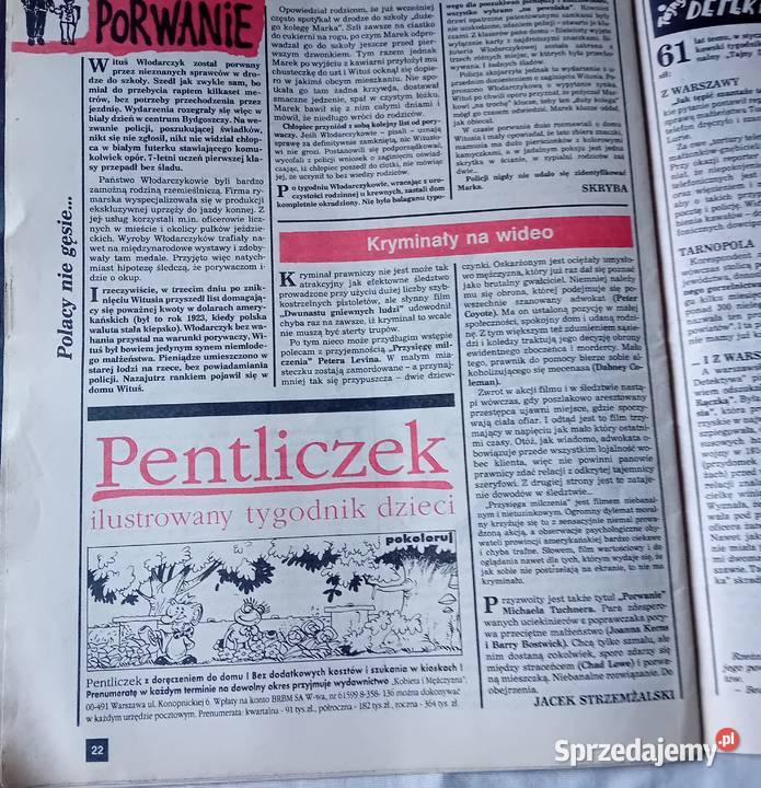 Tygodnik Nowy Detektyw 4 130 1993 r Koźminek