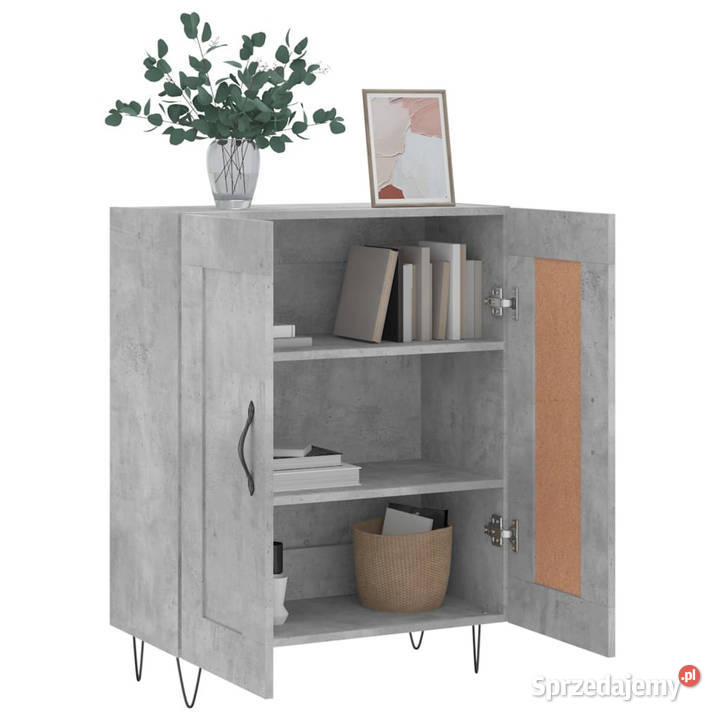 Szafka szarość betonu 695x34x90 materiał Pozostałe
