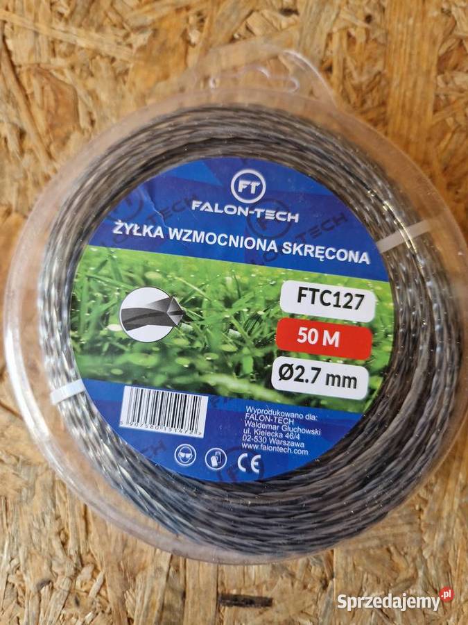 ŻYŁKA TNĄCA DO KOSY WZMOCNIONA 27 mm X 50 m wielkopolskie