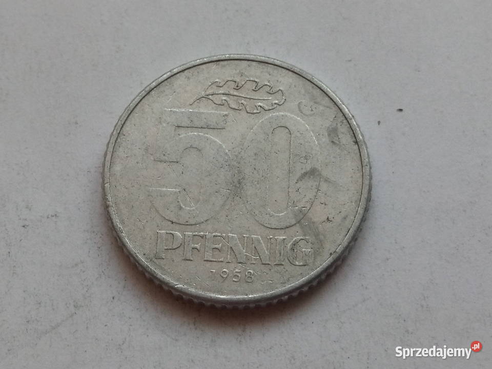 Moneta 50 Pfenning 1958r Dąbrowa Górnicza
