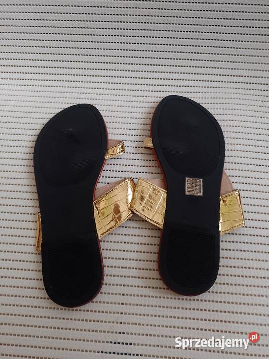 40 Złote Klapki japonki z Londynu NOWE Kraków