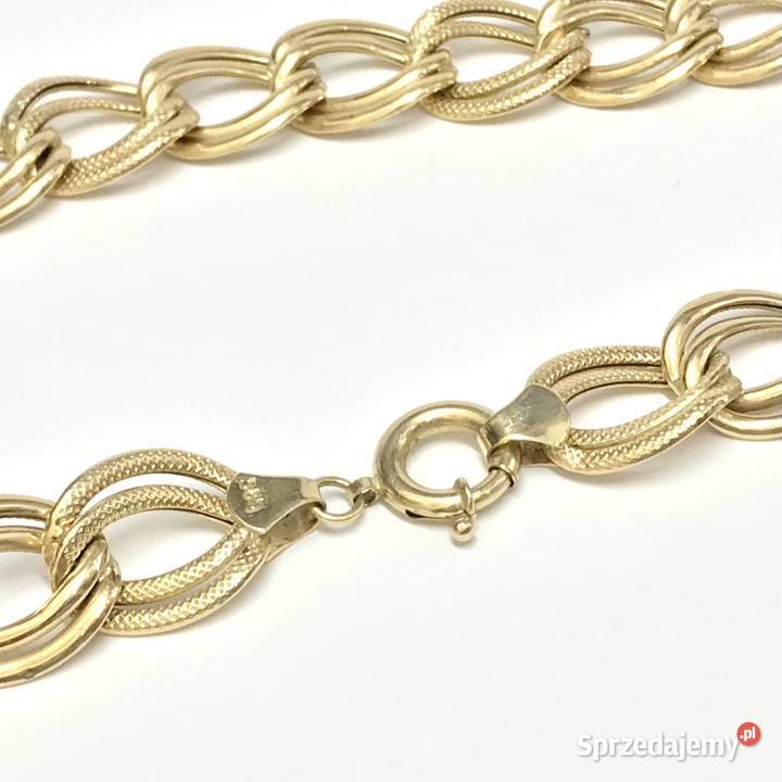 Złoty ŁAŃCUSZEK naszyjnik 585 14K CUDNY splot 55 złote Warszawa