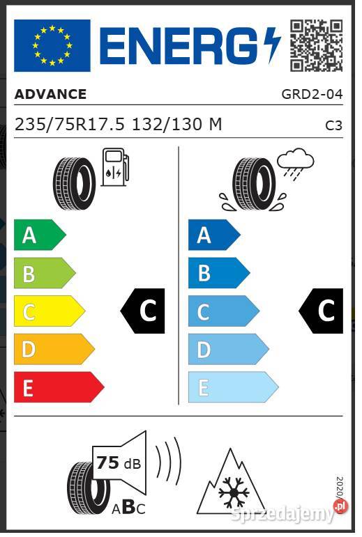 ADVANCE GRD2 23575 R175 Opony napędowe 4 sztuki Zarębki
