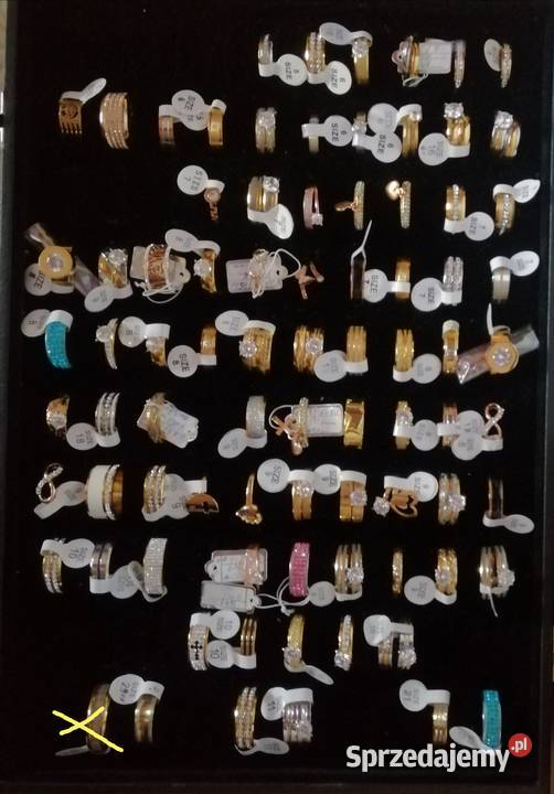 Pierścionki ceramiczne Stainless Steel pozłacane Kobylany