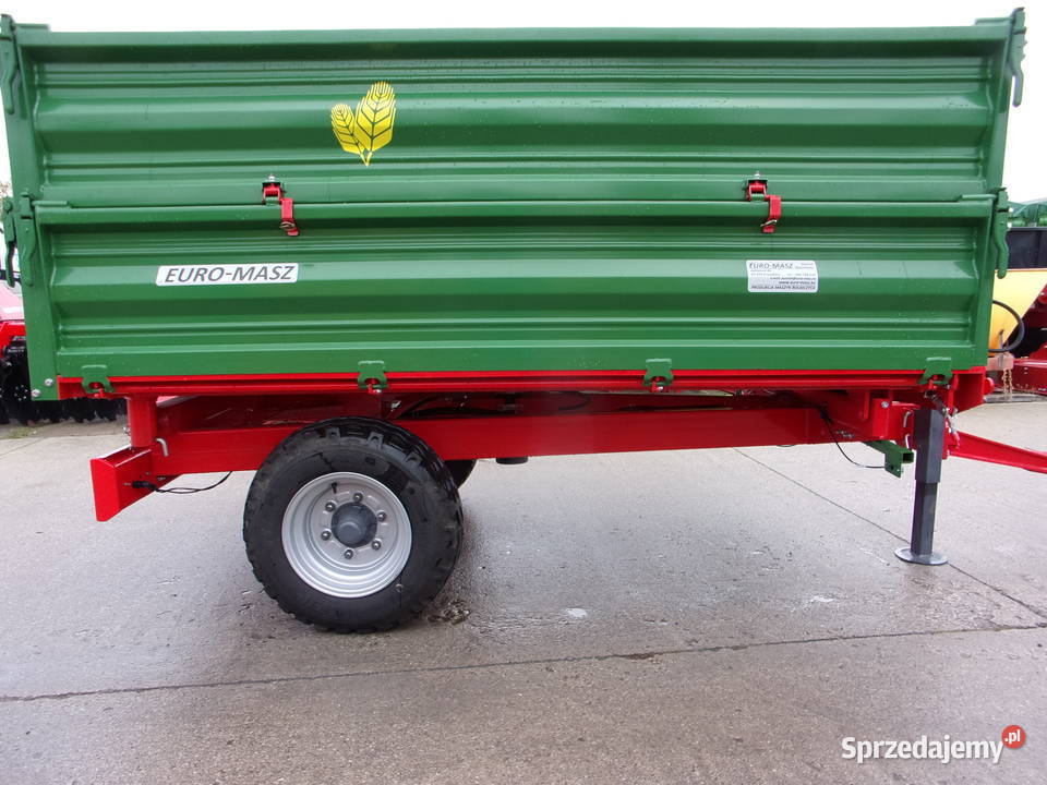 Przyczepa rolnicza 3t EuroMasz podwójne nadstawy łódzkie Opoczno