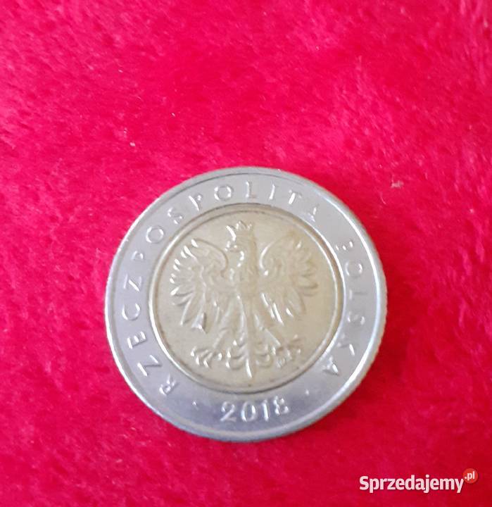 5 złotych 2018 unikat destrukt piękny okaz Numizmatyka