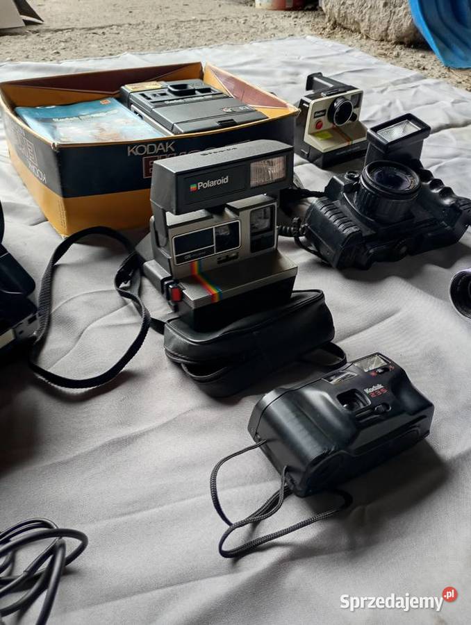 Kolekcja aparatów i kamer Polaroid VHS i inne Dąbrówki Breńskie sprzedam