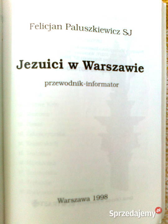 Jezuici w Warszawie o Felicjan Paluszkiewicz miękka Warszawa