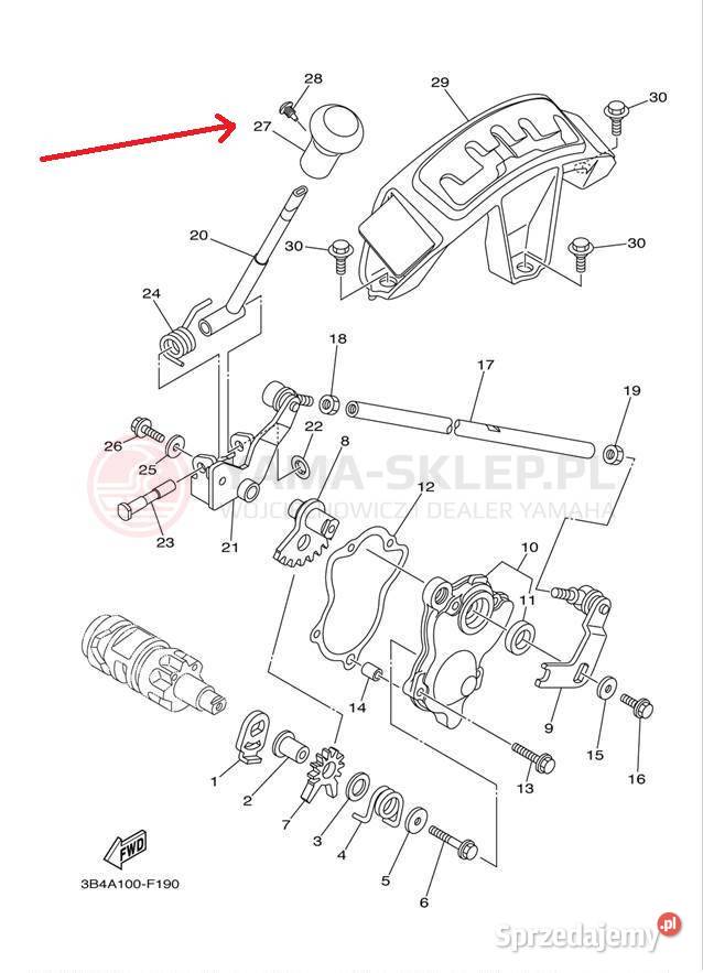 Nakładka dźwigni zmiany biegów Yamaha Grizzly Kielce