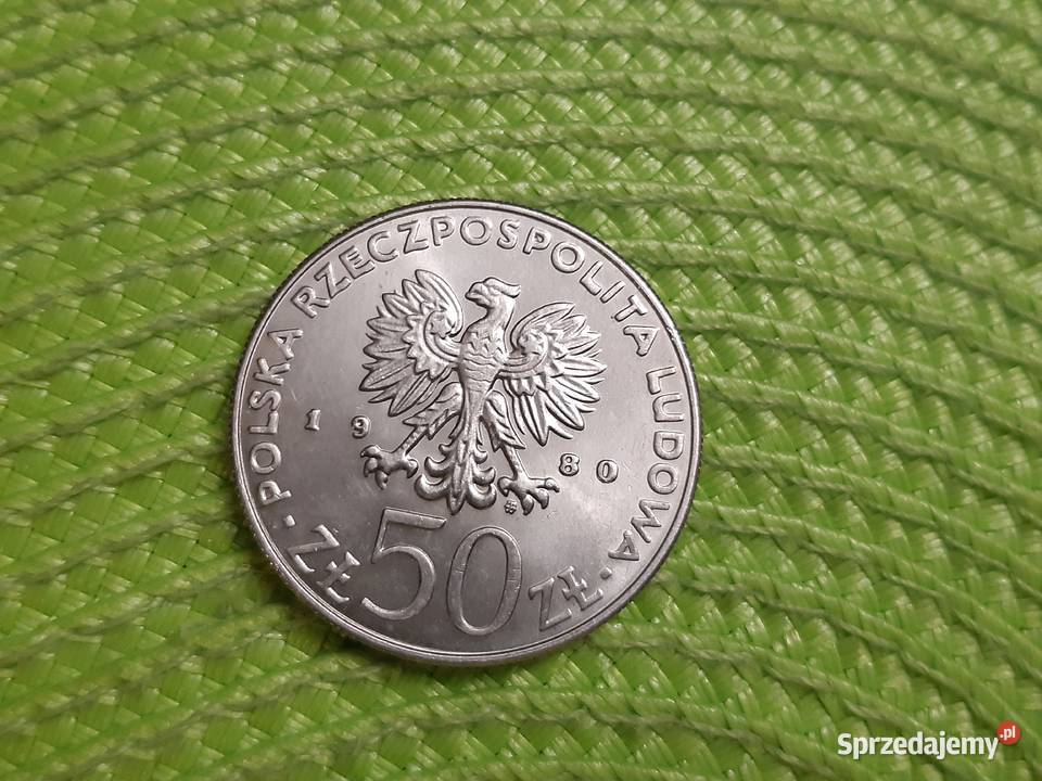 moneta polska 50 z 1980r z serii Królowie Polski Łomża