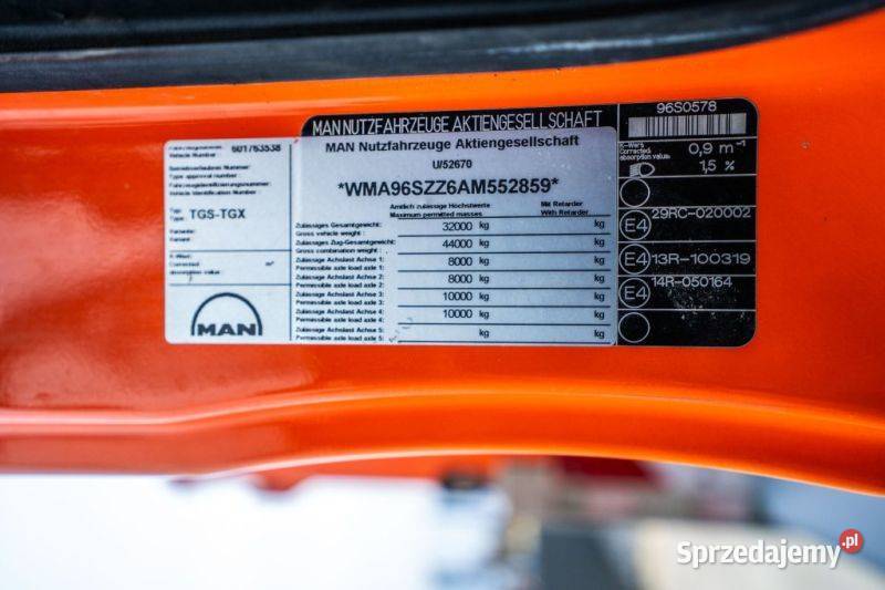 Hakowiec Man 4 osiowy 8x8 Wywrotka rama Warszawa