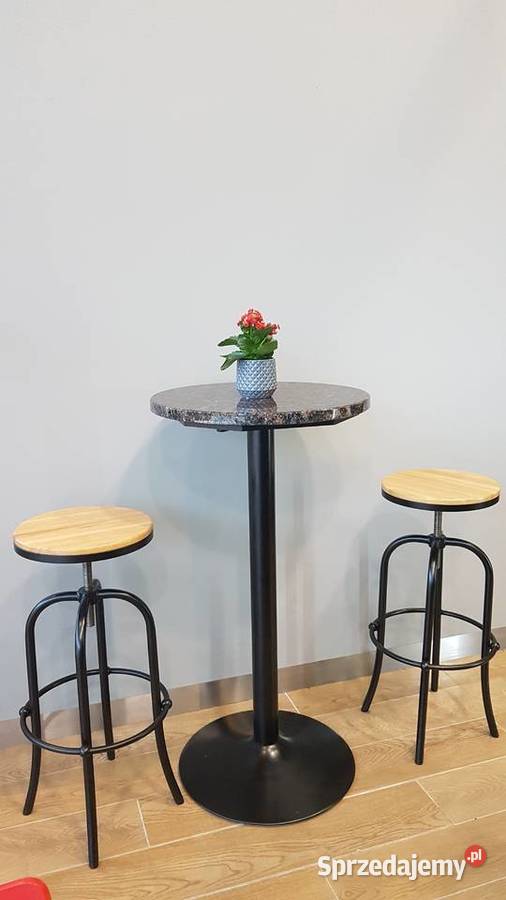 Hokery metalowe z drewnem dębowym stoły z pomorskie