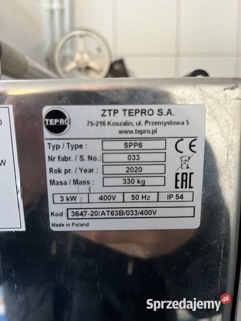 Maszyna Tepro SPP6 do pakowania w MAP Klaudyn sprzedam