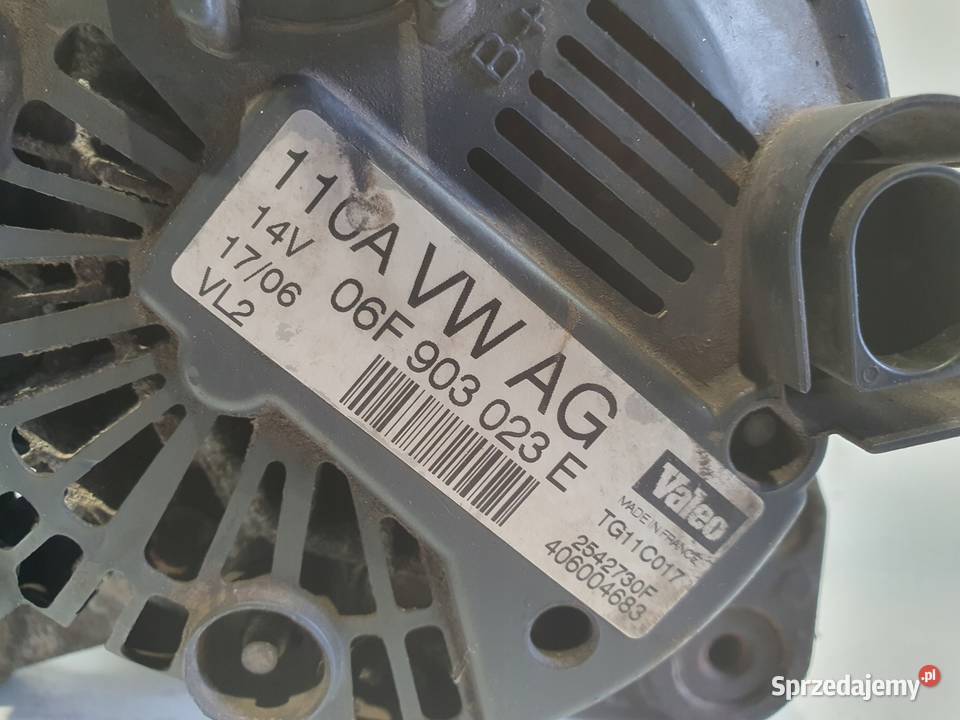 ALTERNATOR Audi A3 II 8P 19 TDI valeo 06F903023E osobowe Rudka