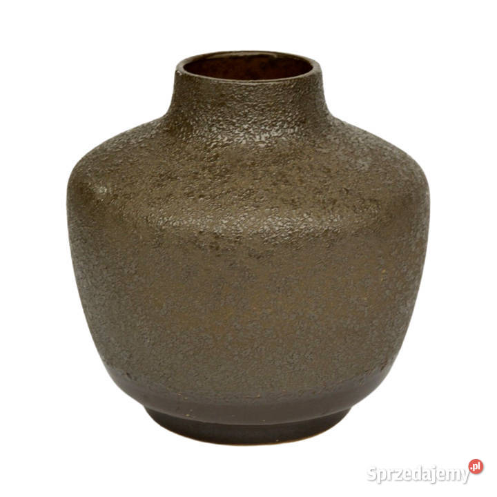 brązowy Ceramiczny wazon VEB Haldensleben Niemcy Wazony Warszawa