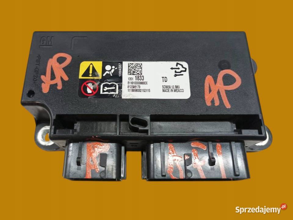 SENSOR AIRBAG 13511833 Opel Corsa V 2014 E osobowe