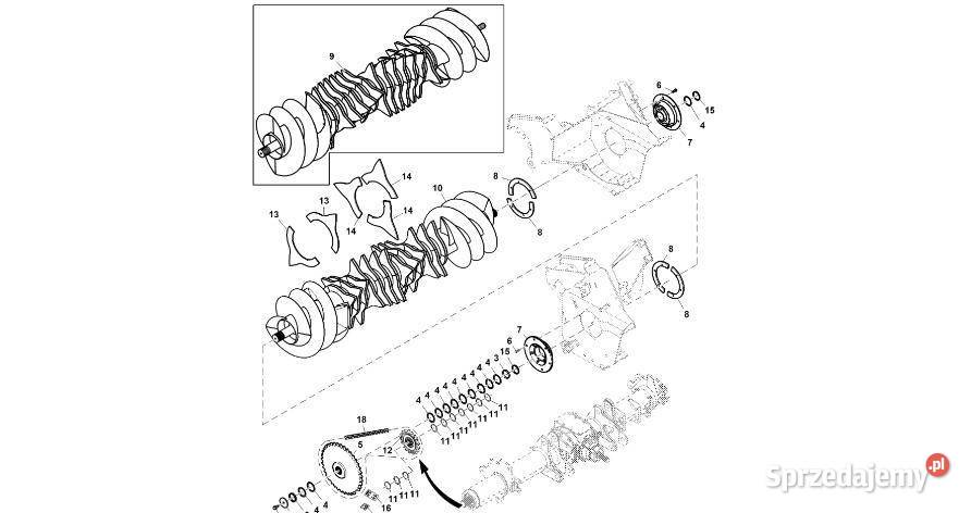 John Deere 960 Koło zębate łańcucha CC131459 Jastrzębniki sprzedam