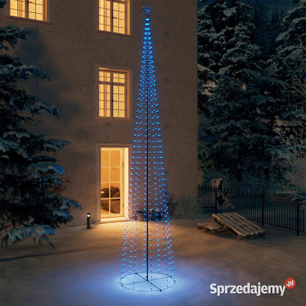 Choinka stożkowa 752 niebieskich lampek LED sprzedam