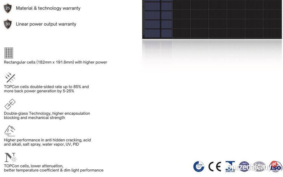Panel Fotowoltaiczny DAH Solar 500W Bifacial małopolskie