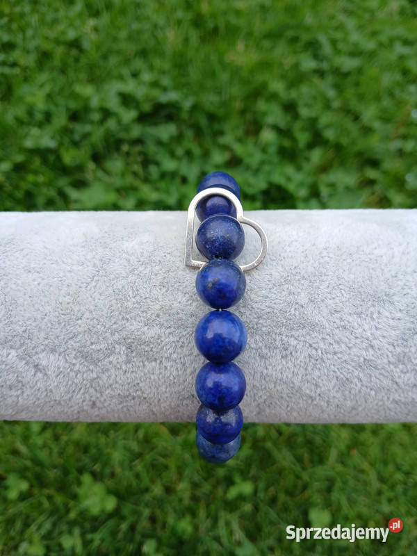 Bransoletka damska Lapis Lazuli 10mm srebrne Kielce