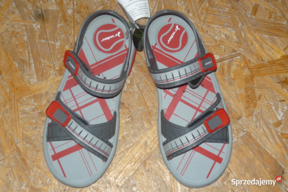 Oryginalne sandałki RIDER 36 szaryczerwony Zielonka sprzedam