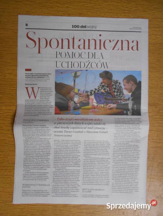100 dni wojny Gazeta Wyborcza sprzedam