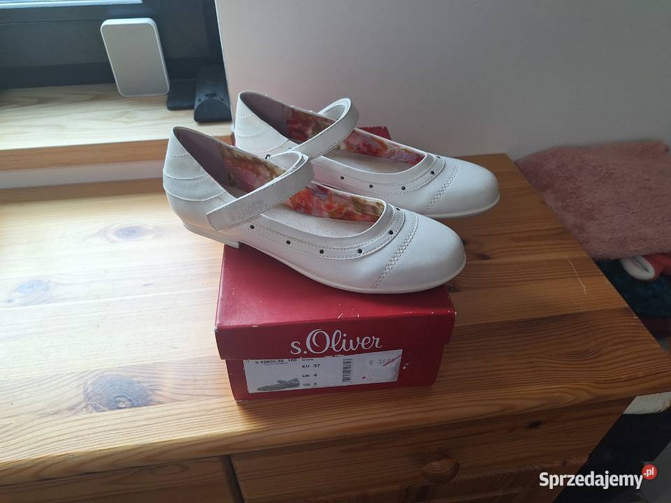 Buty do komuni białe baleriny soliver 3536 37 38 inna Obuwie Chłopy