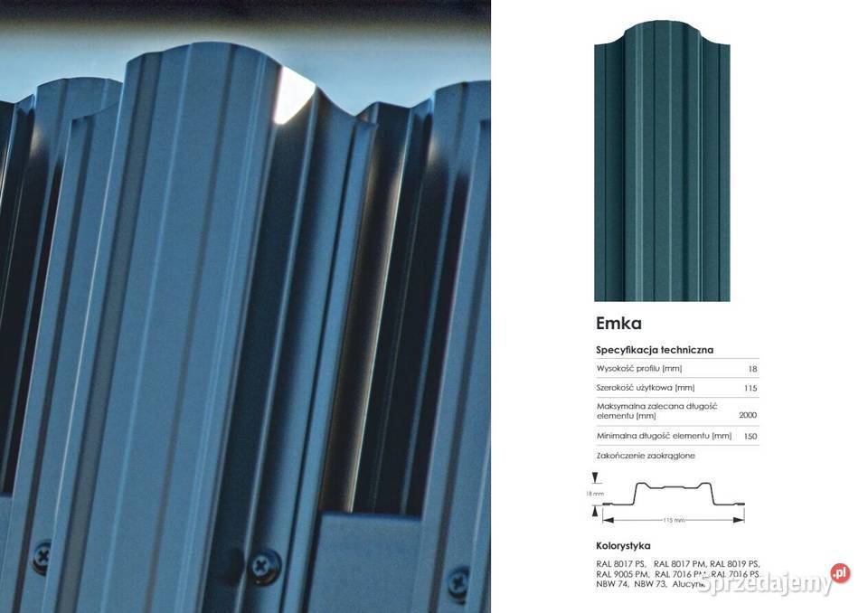 Sztachety metalowe 6 różnych modeli Wieliczka sprzedam