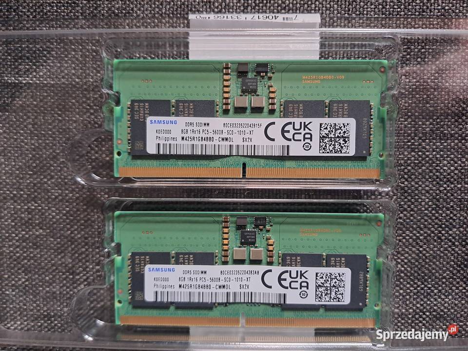 Pamięć RAM Samsung DDR5 SODIMM 2x8GB 5600Mhz mazowieckie Żyrardów