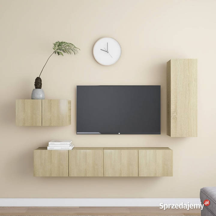 4cz zestaw szafek TV dąb sonoma materiał Warszawa