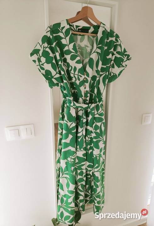 Sukienka MIDI z bawełny Zara XS Rozmiar 34(XS) Poznań