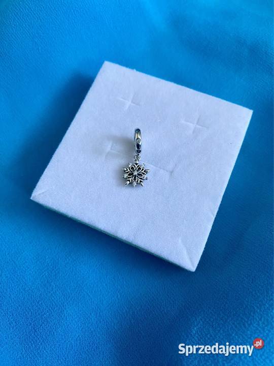 nowa mini zawieszka charm beads śnieżynka płatek srebro pomorskie Gdynia sprzedam