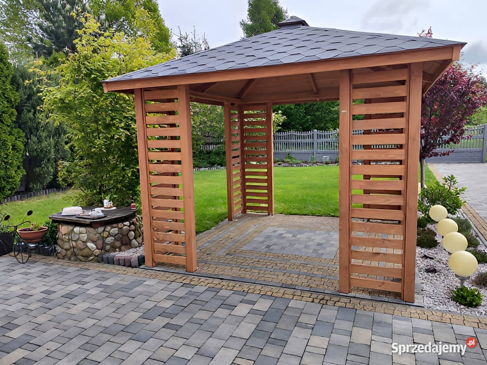 ALTANA 24 3x3 OGRODOWA DREWNIANA KWADRAT ALTANKA Altany i wiaty śląskie Parzymiechy