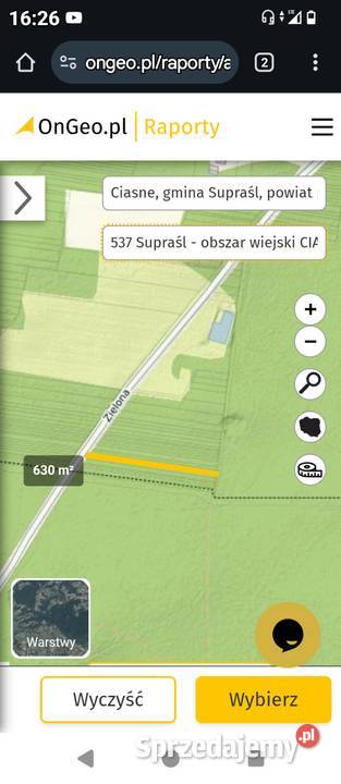 Supraśl Własny Las w Puszczy Knyszyńskiej 600m2