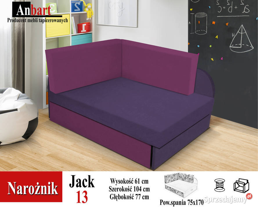 Kolorowa sofa dziecięca rozkładana PRODUCENT wielkopolskie Kępno sprzedam