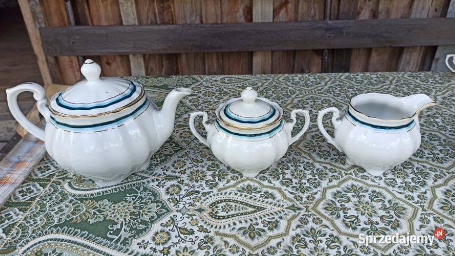 Ok 50 letni porcelanowy serwis obiadowy 6 osób Akcesoria kuchenne Wyposażenie wnętrz Wieluń