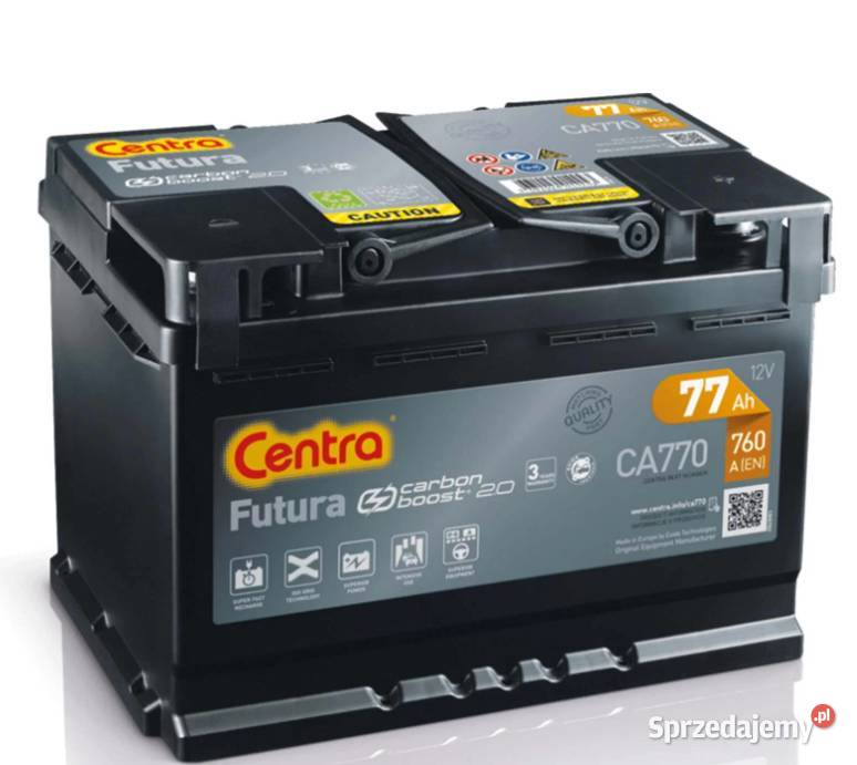 Akumulator Centra FUTURA 77Ah 760A PRAWY PLUS osobowe Siedlce