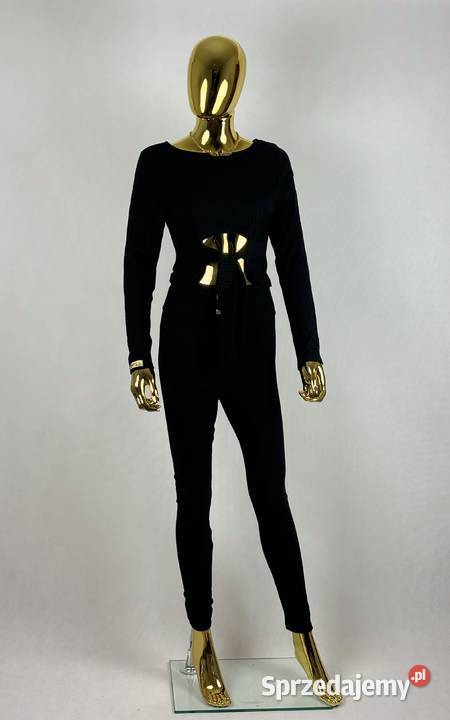 Dwuczęściowy komplet czarny śląskie Bieżeń