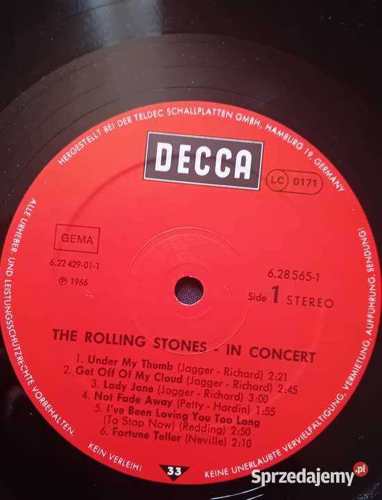 The Rolling Stones In Concert 2 LPs Decca 1981 r Koźminek