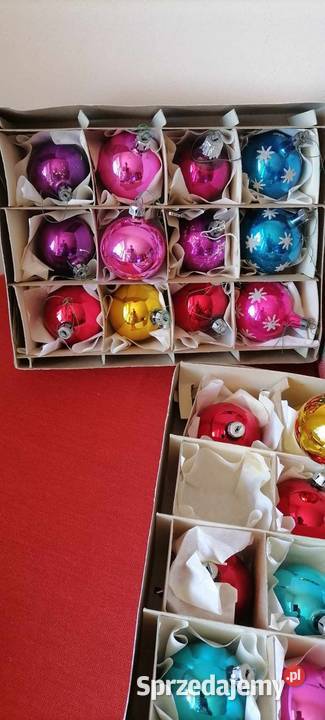 Dwa Komplety Bombki Okrągłe Choinkowe Ząbkowice Wałbrzych sprzedam