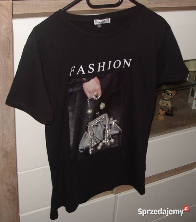 TSHIRT cyrkonie perełki r SM QUMRU wielkopolskie Rawicz