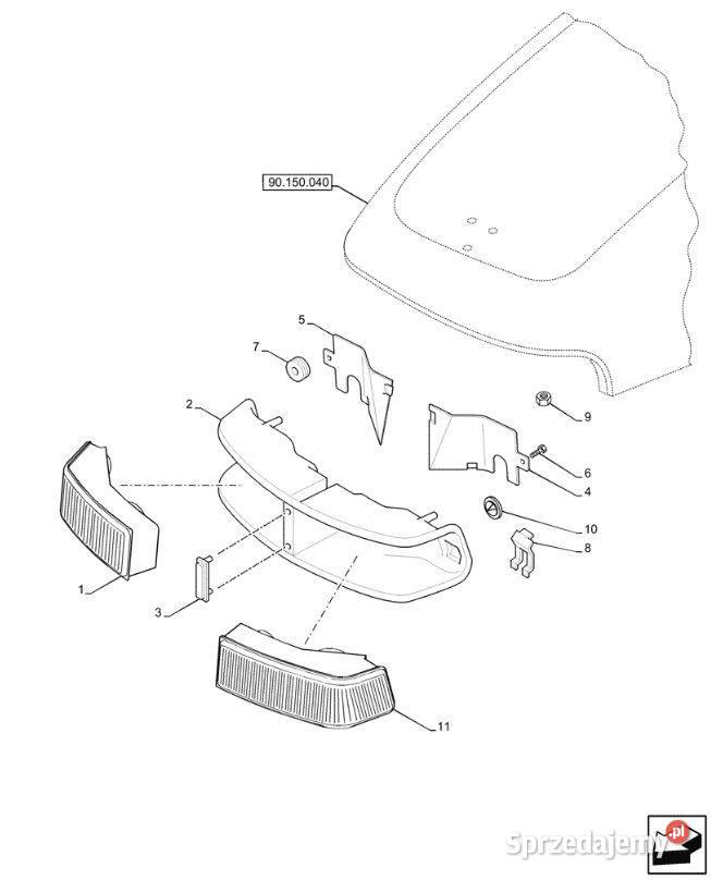 Obudowa lamp reflektorów JX Case 5091961 Nowy Białystok